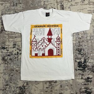 Vintage German Deutsch Soffe Shirt Mens Large Travel Hotel Dining Single Stitch